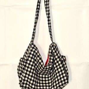 Checkered Black and White Women's Bag